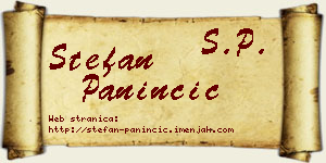 Stefan Paninčić vizit kartica